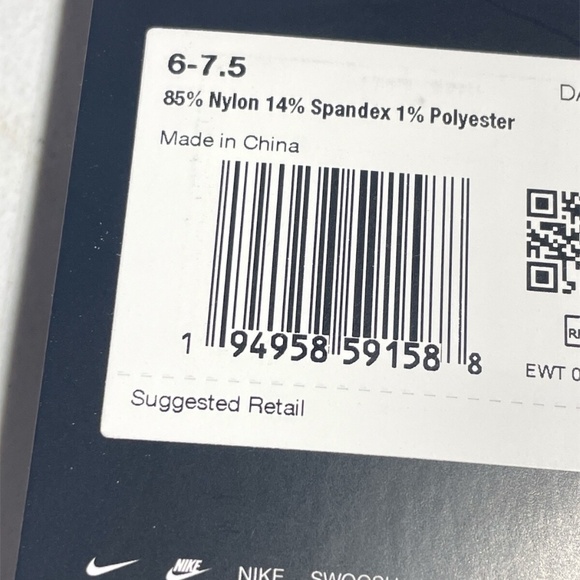 Nike Spark Lightweight Ankle Running Socks Size WMN 7.5 - 9 MEN 6 - 7.5 - Picture 7 of 7